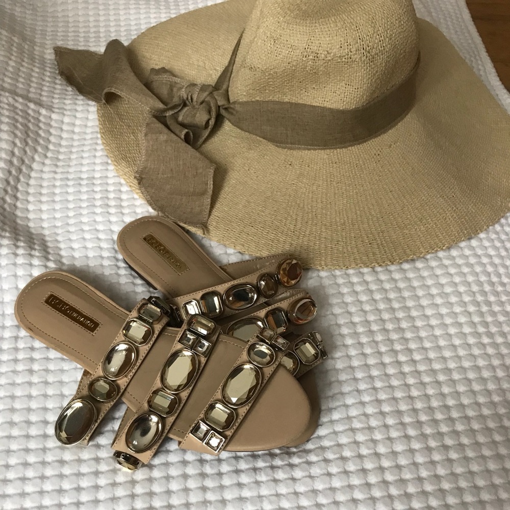 BCBG Jeweled Flat Sandals